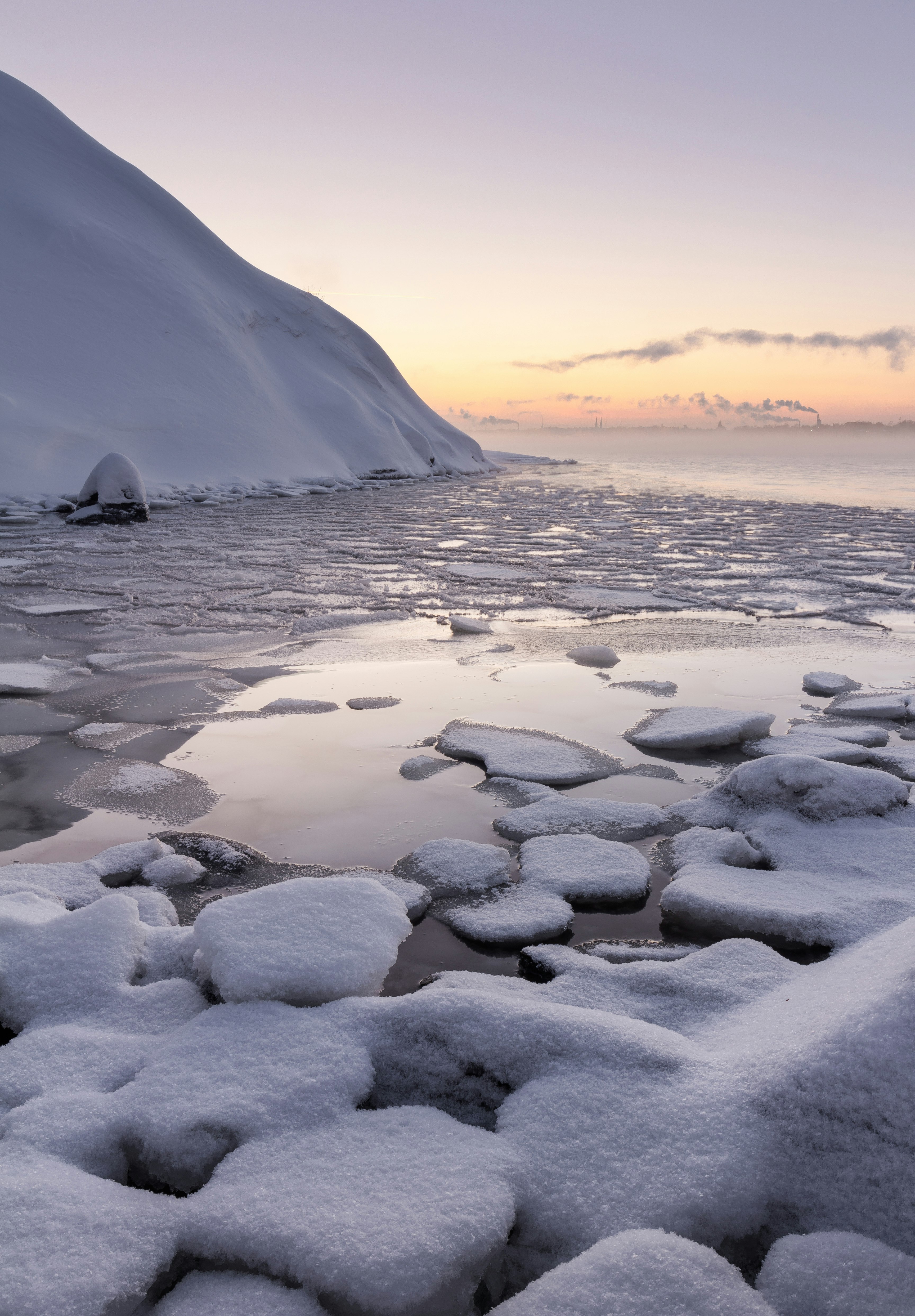 rocky shore with rocks during sunset